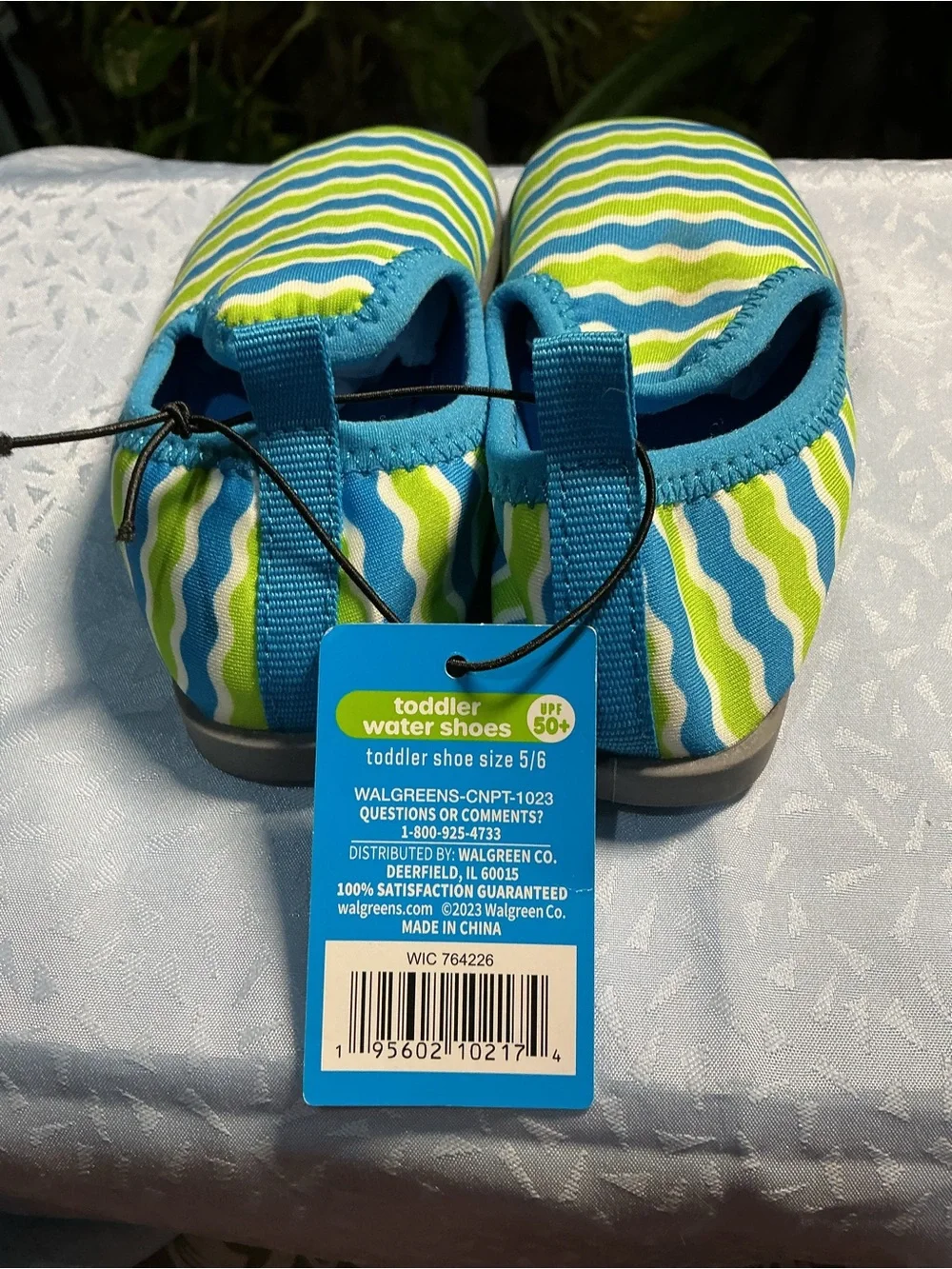 Children's Slip-On Wave Water Shoes - Blue & Lime